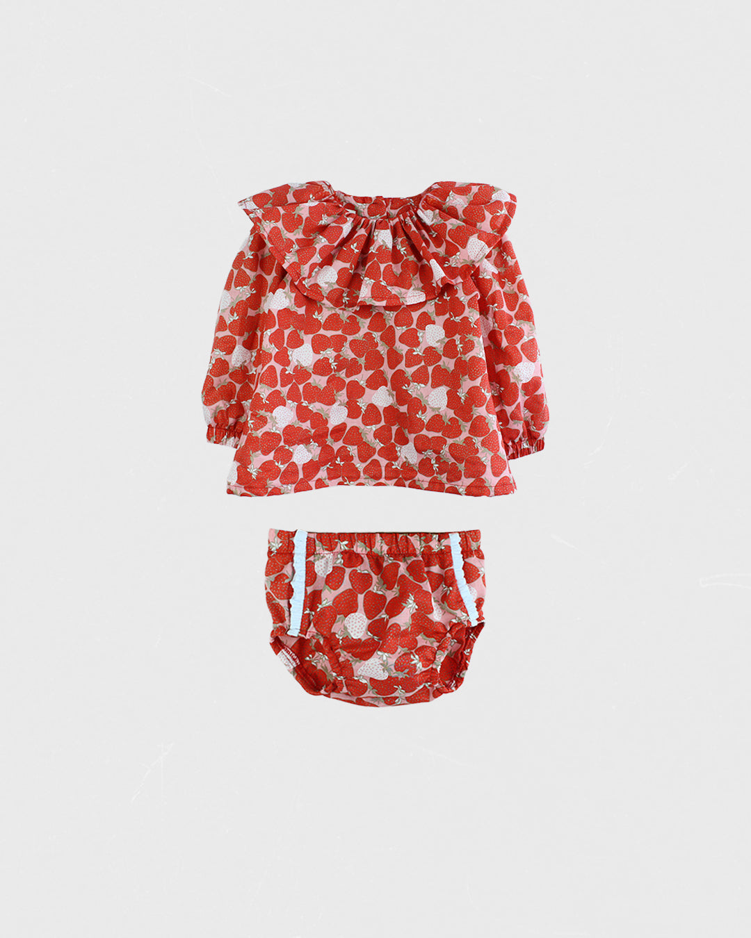 Set | Morangos estampados Blusa + Cuecas